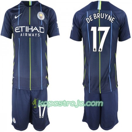 Billiga Fotbollströjor Manchester City De Bruyne 17 Barn Borta tröja 2018/19 Kortärmad
